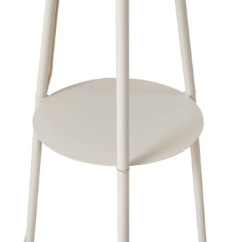 Lindby Stojacia lampa Libbie, 155 cm, ľan, krémová farba