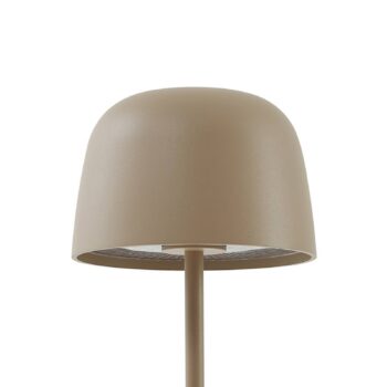 Lindby Stolová LED lampa Arietty, béžová, stmievateľná, IP65