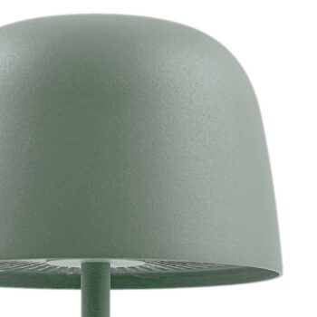 Lindby Stolová LED lampa Arietty, zelená, stmievateľná, IP65