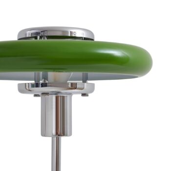 Lindby Stolová lampa Branford, retro, zelená, kov/mramor
