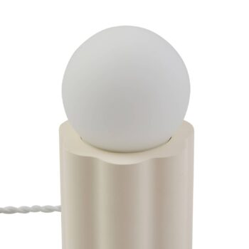 Lindby Stolová lampa Nielson, béžová, výška tienidla 8,5 cm, sadra