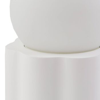 Lindby Stolová lampa Nielson, biela, výška tienidla 8,5 cm, sadra