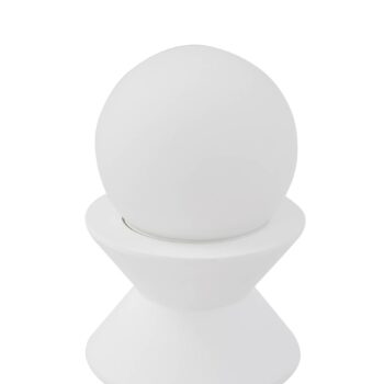 Lindby Stolová lampa Nielson, biela, výška tienidla 9 cm, sadra
