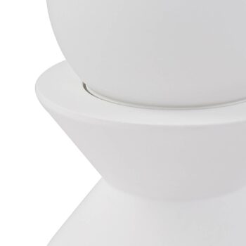 Lindby Stolová lampa Nielson, biela, výška tienidla 9 cm, sadra