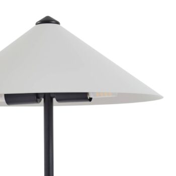 Lindby Stolová lampa Norvik, výška 35 cm, čierna/sivá, kov