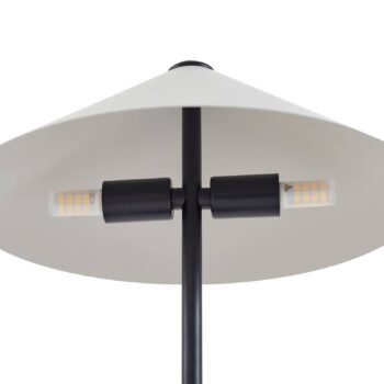 Lindby Stolová lampa Norvik, výška 35 cm, čierna/sivá, kov