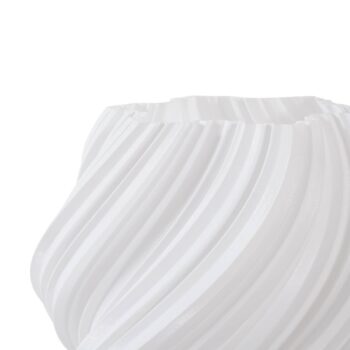 Lindby Stolová lampa Nuvia, výška 39,1 cm, biela, 3D tlač