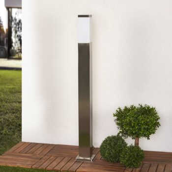 Lindby Stožiarové svietidlo Lorian, 100 cm, nerezová oceľ, IP44, E27