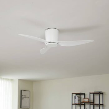 Lindby Stropný ventilátor Aulo, biely, DC, tichý, Ø 123 cm
