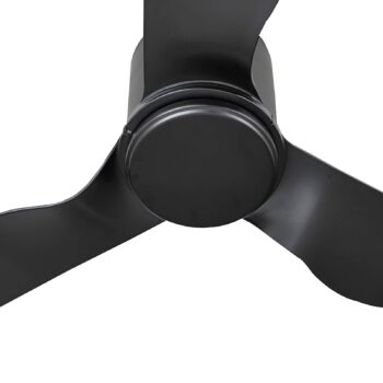 Lindby Stropný ventilátor Aulo, čierny, DC, tichý, Ø 123 cm