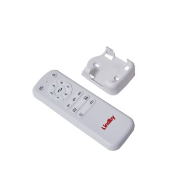 Lindby Stropný ventilátor Aulo, čierny, DC, tichý, Ø 123 cm