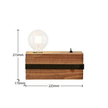 Lindby Sverina stolná lampa, drevo, 1-pl.