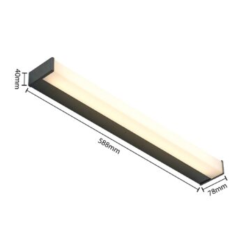 Lindby Ulisan nástenné LED svetlo, hranaté 58,8 cm