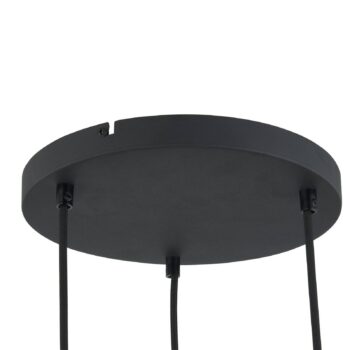Lindby Venora závesné svietidlo, okrúhle, 3 svetlá, Ø 15 cm, bambus