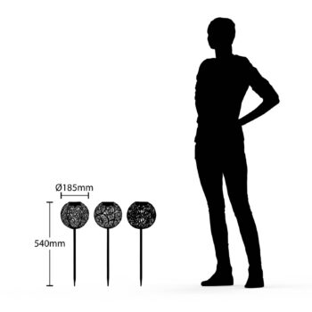 Lindby Vilani solárna LED lampa v súprave 3 kusov