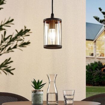 Lindby Yonan závesná lampa do exteriéru, E27