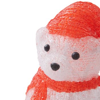 Lindby Yuki LED dekoratívna figúrka, plast, medveď