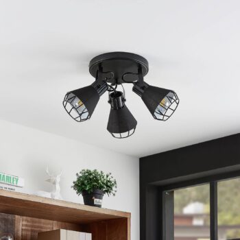 Lindby Yusei bodové svetlo 3-plameňové okrúhle
