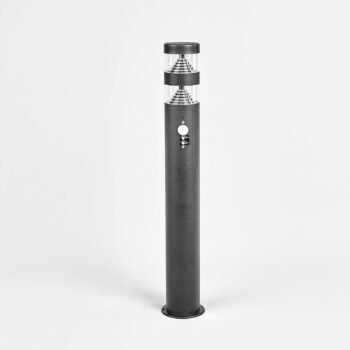 Lindby chodníkové LED svetlo Lanea, 60 cm, čierne, senzor, IP44
