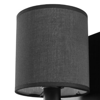 Lindby nástenné svetlo Aiden, 30 cm, čierne, LED lampa na citanie, E14