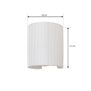 Lindby nástenné svetlo Virelle, biele, textil, E27
