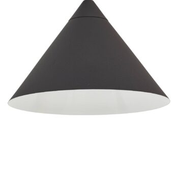 Lindby oblúková lampa Triangolo, čierna, výška 195 cm, kov E27