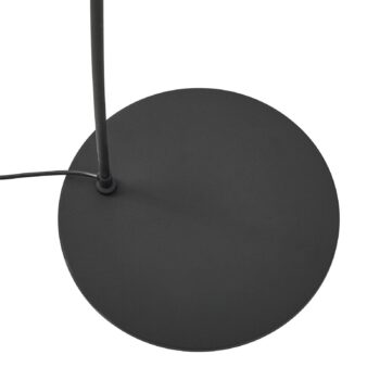 Lindby oblúková lampa Triangolo, čierna, výška 195 cm, kov E27