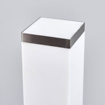 Lindby podstavec Lorian, 45 cm, nerezová oceľ, IP44, E27