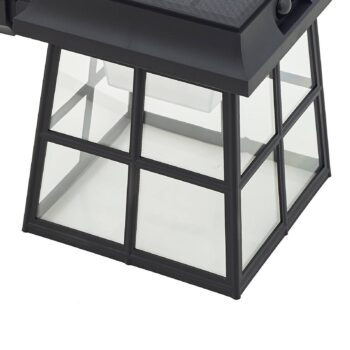 Lindby solárne nástenné LED svietidlo Latarka, výška 24 cm, senzor