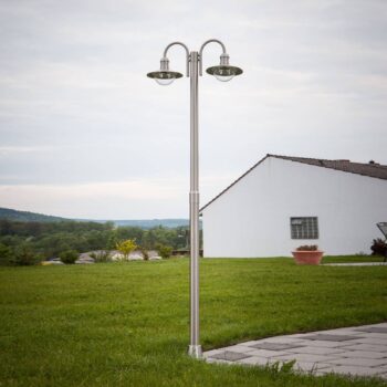 Lindby stĺpikové svietidlo Damion, 200 cm, 2 svetlá, E27, IP44