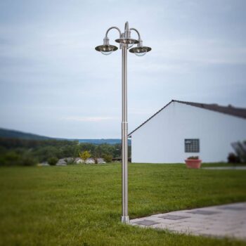 Lindby stĺpikové svietidlo Damion, 200 cm, 3 svetlá, E27, IP44