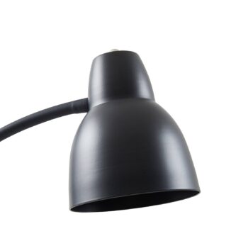 Lindby stojaca lampa Tebbi, čierna, kov, výška 150 cm