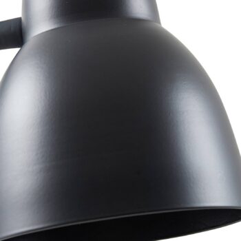 Lindby stojaca lampa Tebbi, čierna, kov, výška 150 cm