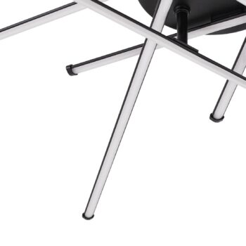 Lindby stropné LED svetlo Elviano, Ø 80 cm, čierne, 3 000 K