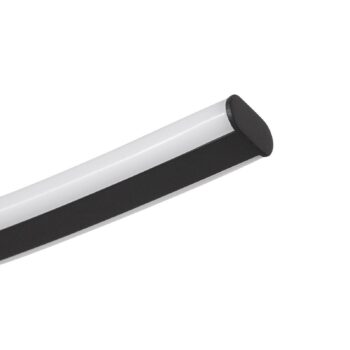 Lindby stropné LED svetlo Ravion, 90 cm, čierne, 3 000 K