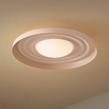 Lindby stropné LED svetlo Waves, béžové, Ø 43 cm, kov