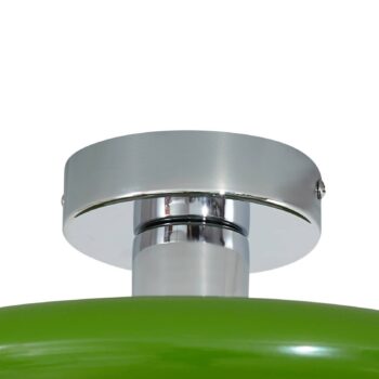 Lindby stropné svietidlo Branford, retro, Ø 35 cm, zelené, kov