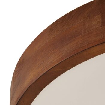 Lindby stropné svietidlo Tanju, Ø 50 cm, orechové drevo, 4-pl., E27