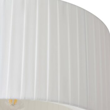 Lindby stropné svietidlo Virelle, biele, textil, Ø 40 cm, E27