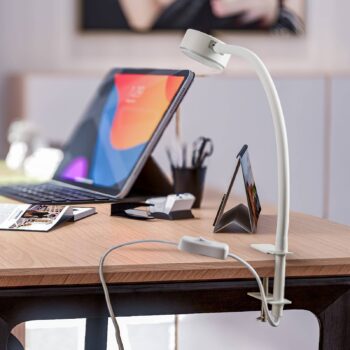 Lindby svietidlo s upínacím mechanizmom Jyla, biele, 2 700 K, GX53