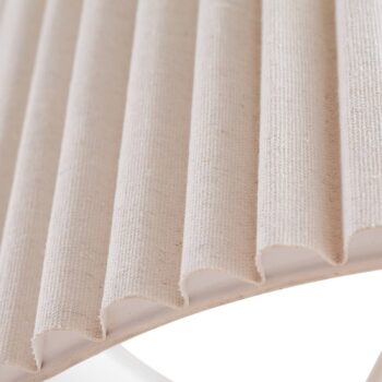 Lindby závesné svietidlo Libbie, Ø 45 cm, ľan, krémová farba