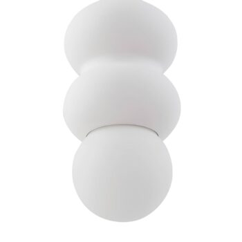 Lindby závesné svietidlo Nielson, Ø 12 cm, biela, sadra