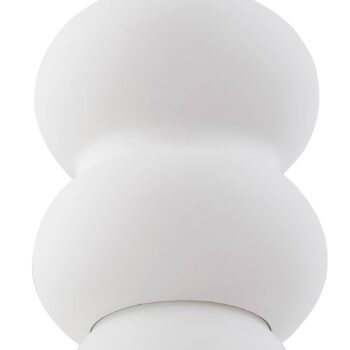 Lindby závesné svietidlo Nielson, Ø 12 cm, biela, sadra