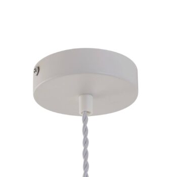 Lindby závesné svietidlo Nuvia, Ø 30 cm, biele, 3D tlač