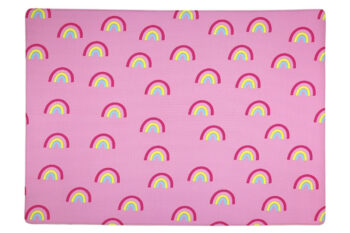 Little gem. carpets, Detský penový koberec Pink rainbows – na von aj na doma, 100x140, ružová, detská izba