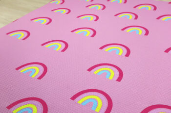 Little gem. carpets, Detský penový koberec Pink rainbows – na von aj na doma, 100x140, ružová, detská izba