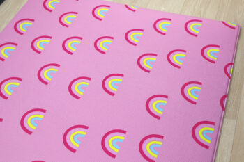 Little gem. carpets, Detský penový koberec Pink rainbows – na von aj na doma, 100x140, ružová, detská izba