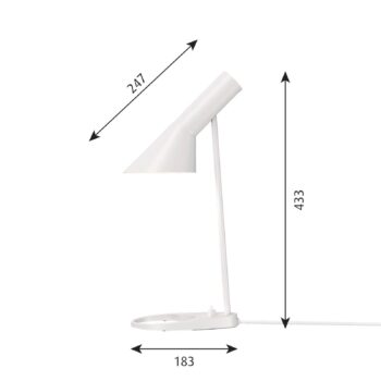 Louis Poulsen AJ Mini stolová lampa, biela