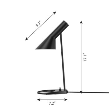 Louis Poulsen AJ Mini stolová lampa, čierna