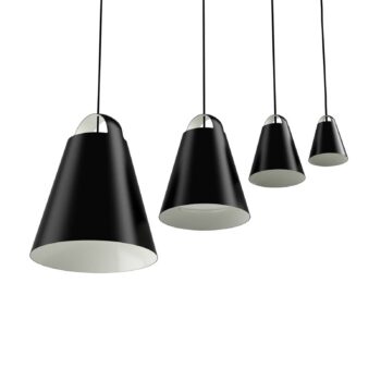 Louis Poulsen Above závesná lampa, čierna, 17,5 cm